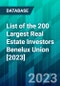 List of the 200 Largest Real Estate Investors Benelux Union [2023] - Product Image